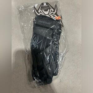 Spiderz Pro Premier Batting Gloves Youth XL Black Softball Baseball